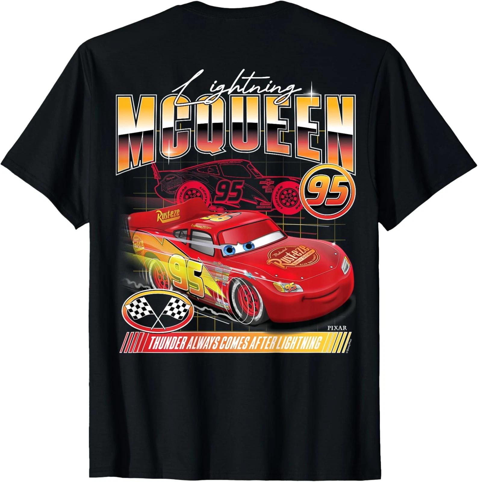 Cars - Lightning McQueen Racing T-Shirt, 2 Sides M