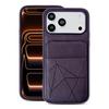 Multifunctional Vertical Flip Card Wallet Holder Vegan Leather Back Phone Case