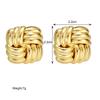 Vintage Elegant Square Design Stud Earrings Classic Unique Textured Metal Jewelry Perfect for Women's Party Wedding Daily Wear
