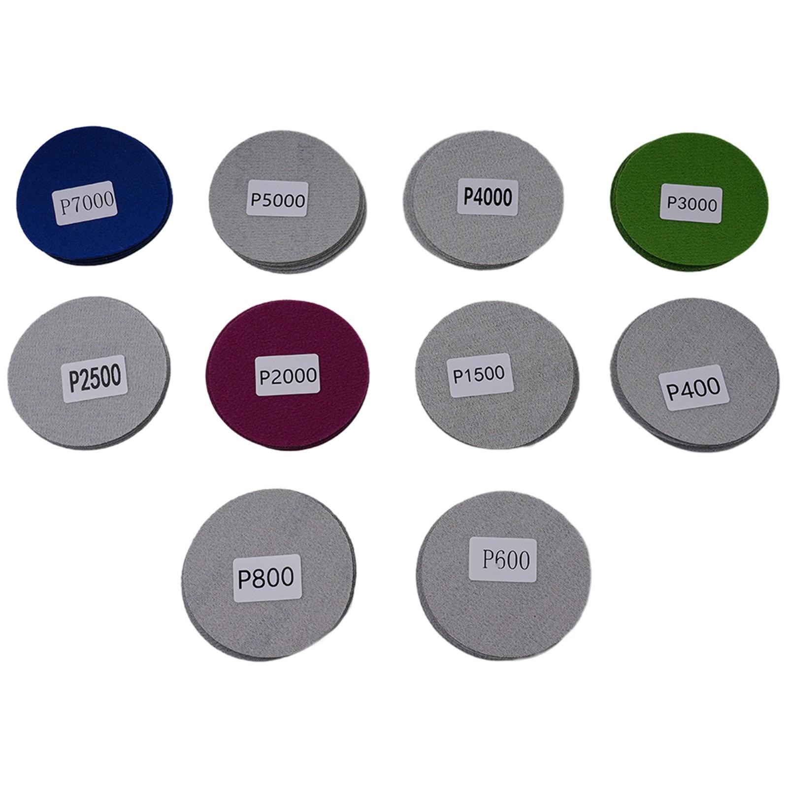 

3 Inch Sandpaper Wet Round Sanding Discs Abrasive Pads 50pcs