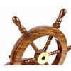 Wooden Ship Wheel Pirate's Wall Decor Ocean & Beach Nursery Decorative 6 Inches  (Brown)