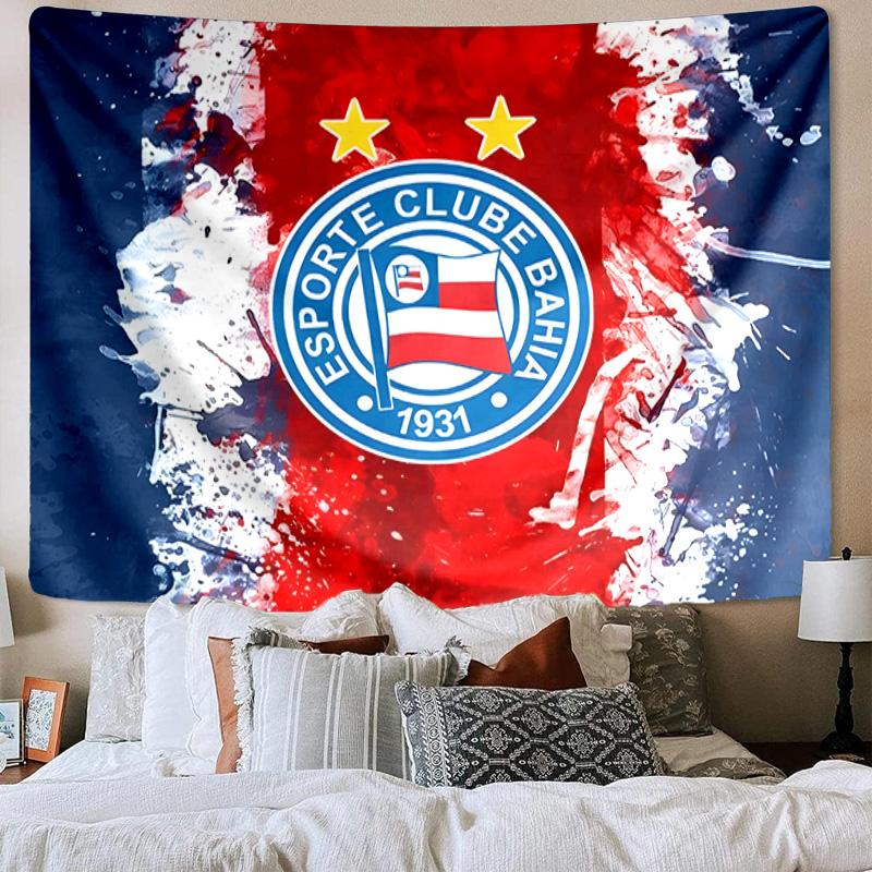 1PC Esporte Clube Bahia Tapestry, Unique Design Tapestry, Wall Decor for Bedroom,Livingroom, Playroom,Heartwarming Fan Holiday Gifts