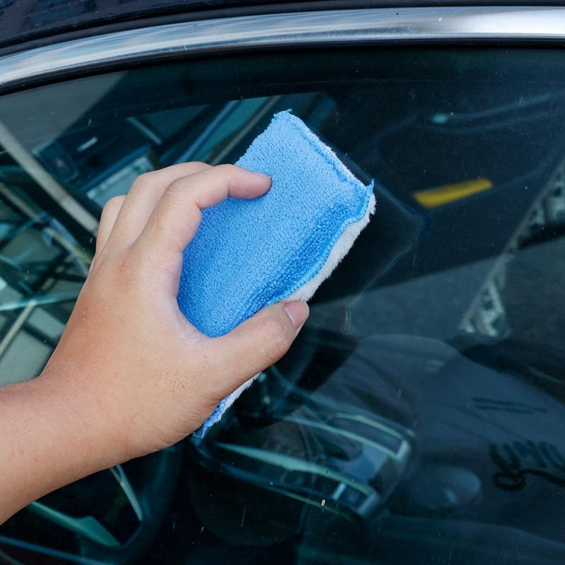 Double Side Sponge Block Car Interior Scrubbing Sponge Leather Cleaning Car Wash Pad No Scratch Car Microfiber Scrubbing Sponge
