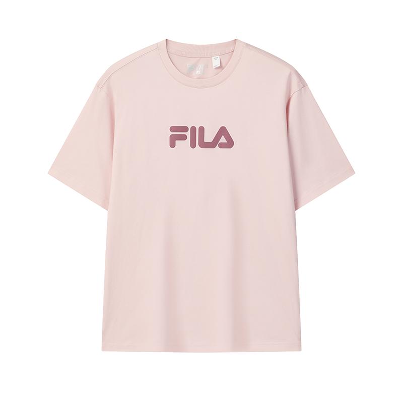 FILA Original Colorful Fashion Simple Classic Retro Big Logo Sports Trendy Casual Versatile Comfortable Loose Short Sleeve T-Shirt F51U619102FPK