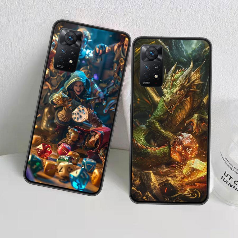 Game D-Dungeons D-Dragons D-DND Phone Case For Redmi 14C 12 12C Note 14S 13 14 Pro Plus K80 Pro 10 10A 10C 9 9A 9C 9T 8 8A TPU C