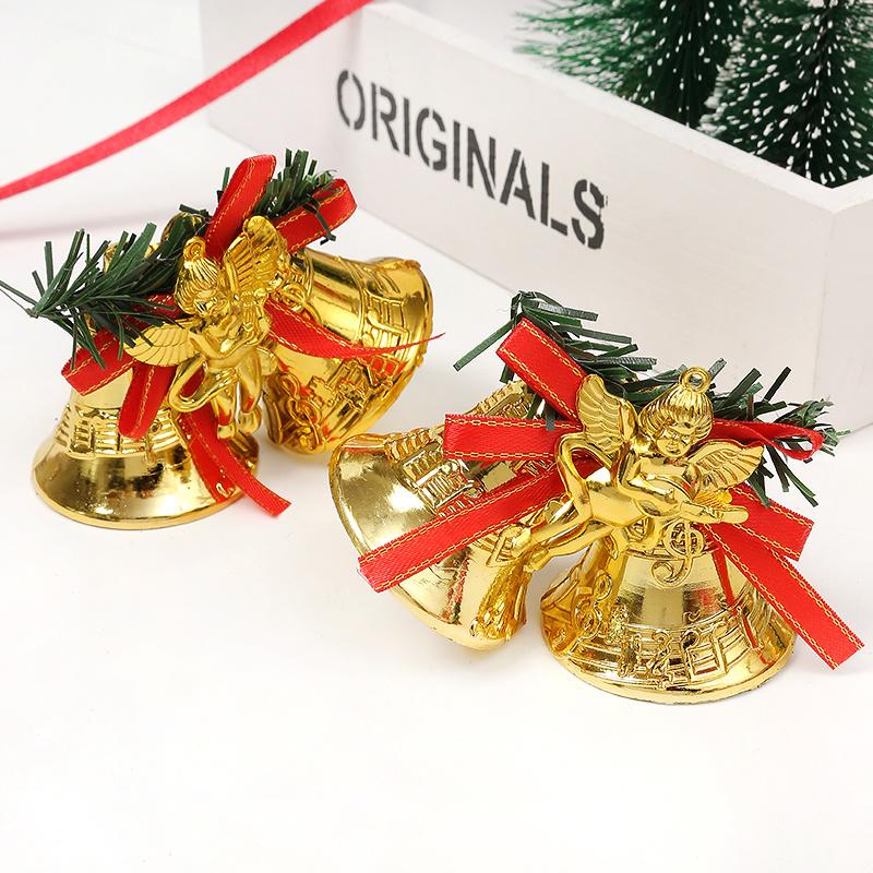 

2/4Pcs 5CM Bell Christmas Decoration Hanging Xmas Tree Pendant for Home Decor 2026 New Year Navidad Gifts Ornaments Accessories 5CM