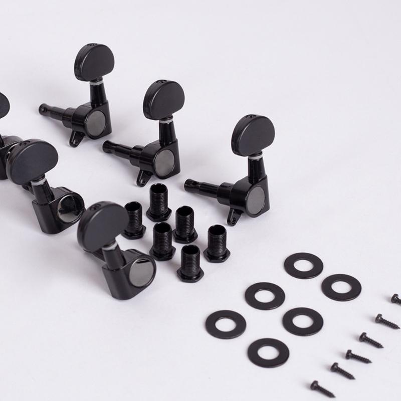 6Pcs Metal Guitar Tunings Pegs 3L3R Machine Head String Tuners Tunings Key Replacement Acoustics Guitar Tuner Enduring