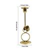 Nordic Rose Candlestick Metal Iron Crafts Wedding Candelabrum Flowers Ring Wax Candle Stand Dining Table Center Piece Decoration
