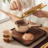 Creative Bear Ceramic Tea Set 1 Pot 4 Cups Portable Kung Fu Tea Set Traveling Lazy Side Handle Pot Quick Cup Bubble Tea Tray