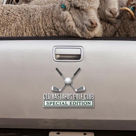 Golf Club Car Emblem Badge, Metal Golf Logo Sticker for Vehicle, Chrome Finish Auto Decal for SUV Truck, Gift for Golf Lovers