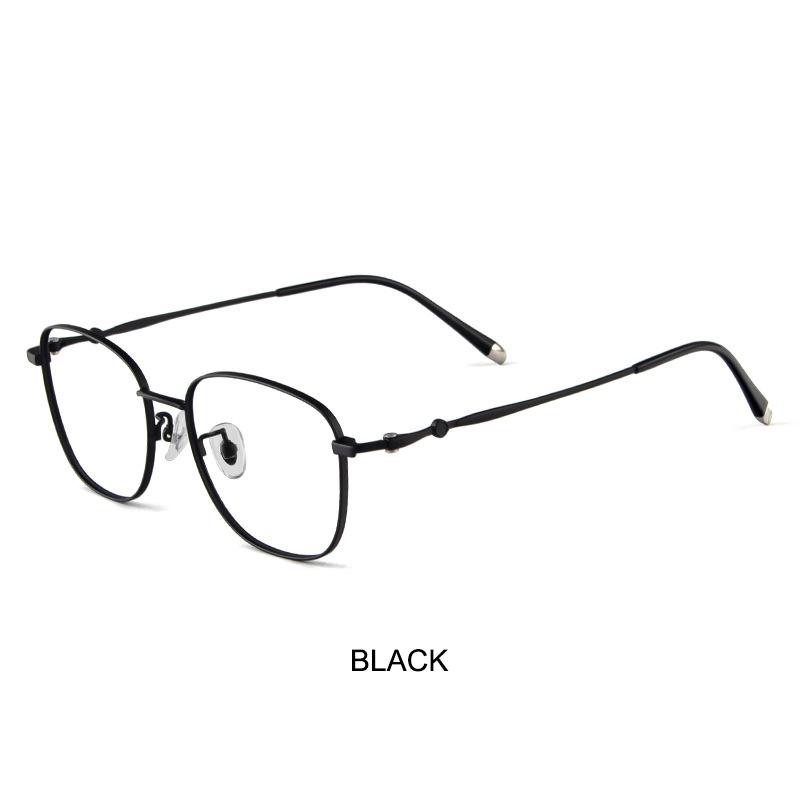

Ultra-Lightweight Titanium Glasses Frame Japanese Retro Eyeglasses Men s Business Casual Women s Petite Face Fashion Eyewear чорний