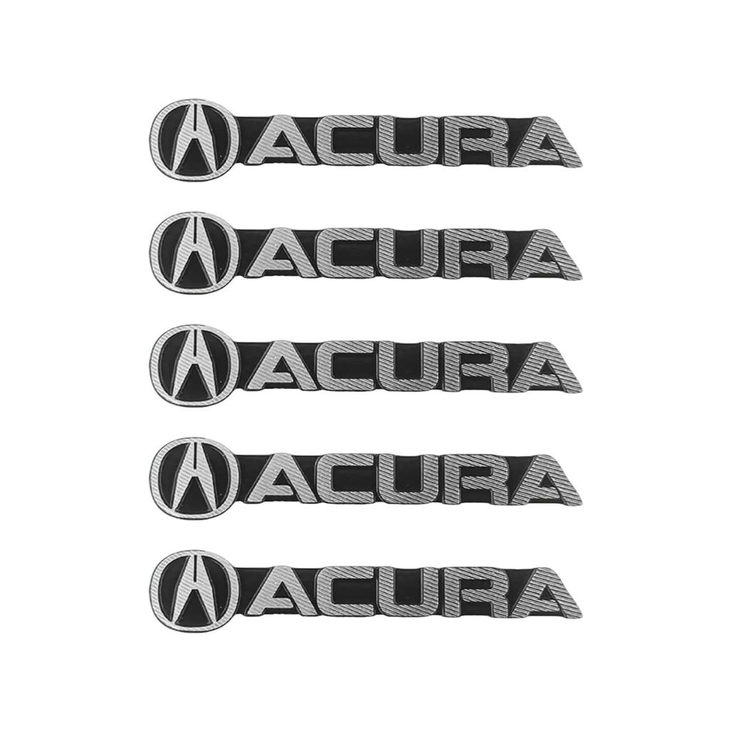 DEVENTORZ Acura Car Horn Logo Sticker Car Logo Decoration Sticker Set of 5 3D
