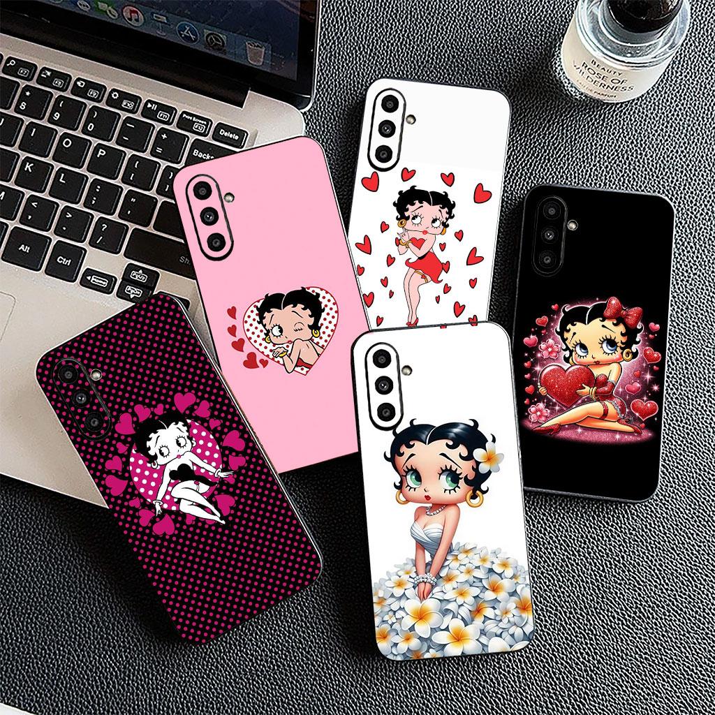 Soft Phone Cover for Apple iPhone 17 16 14 15 Pro Max Plus 15+ 16E XR ProMax Air Case B-Bettys Cartoon B-Boops Anime Casing
