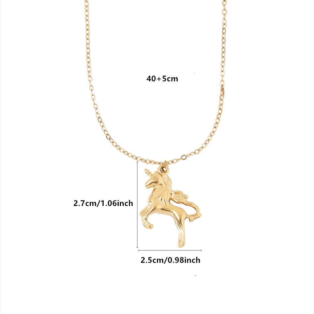 

Золотая подвеска-единорог из нержавеющей стали - Коллекция Осень/Зима золотой