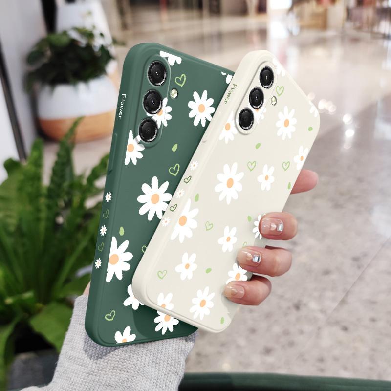Tender Daisy Phone Case For Samsung Galaxy A37 A57 Liquid Silicone Cover