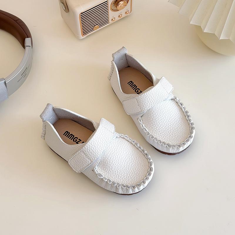 Autumn Leather Shoes New Fashion Simple Girl Shoe Anti Slip Comfort Soft Kid Shoe Casual Exquisite Flat Bottomed Boys' Loafers
