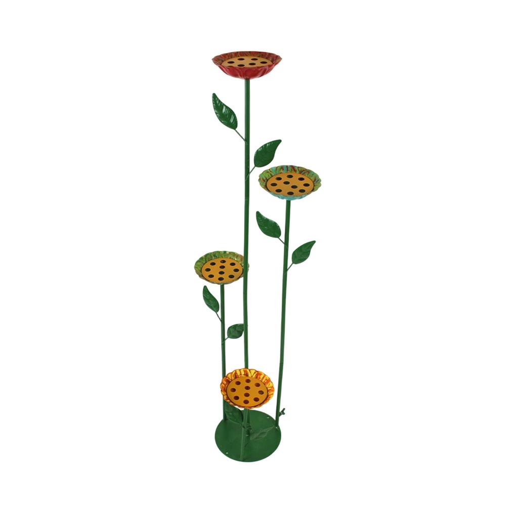 Outdoor Flower Bird Feeder and Bird Bath, Garden Stake Butterfly Dish for Yard Decoration