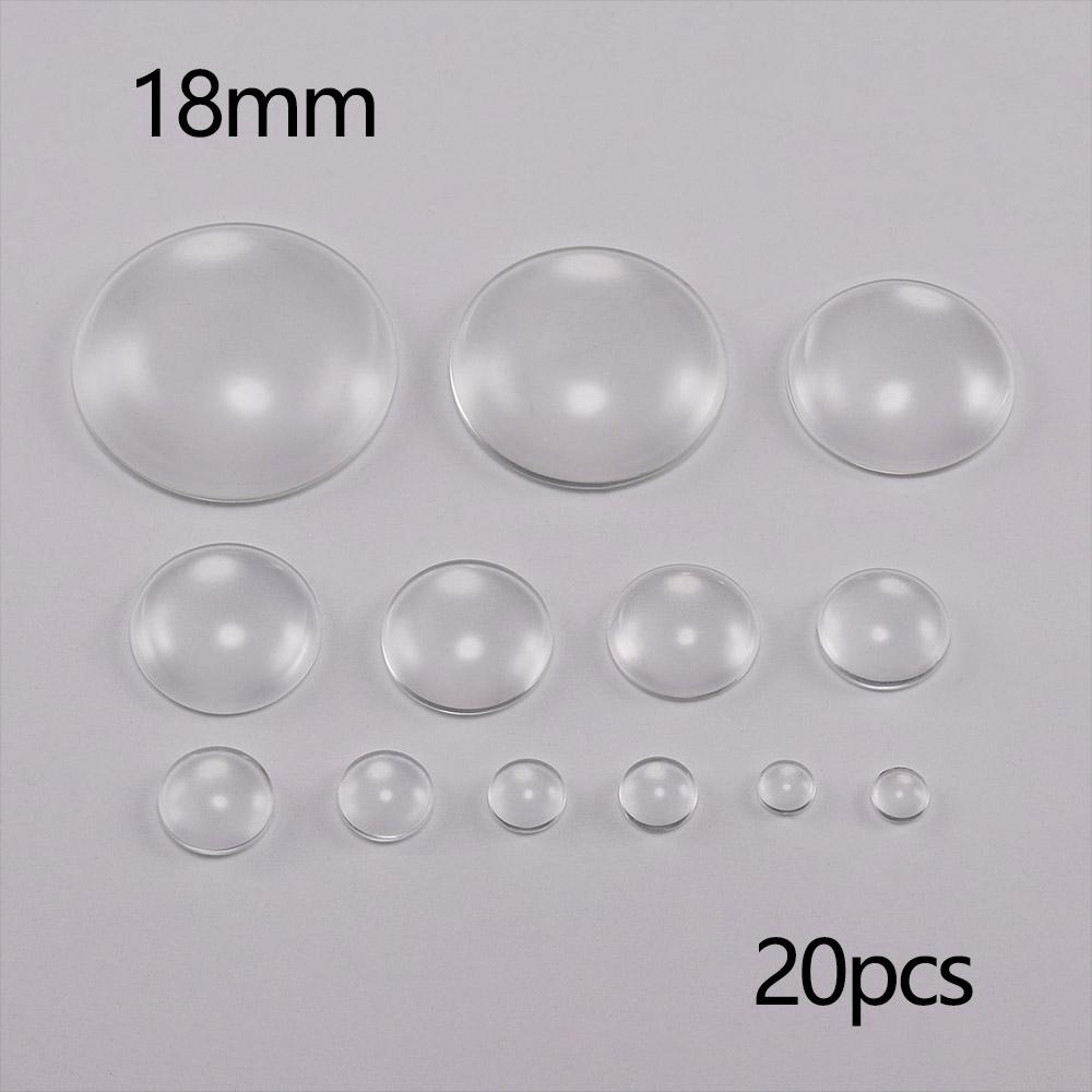 5-50Pcs/lot Transparent Round Oval Square Heart Glass Cabochon Cabochon Cameo Tray Settings For DIY Jewelry Making Supplies