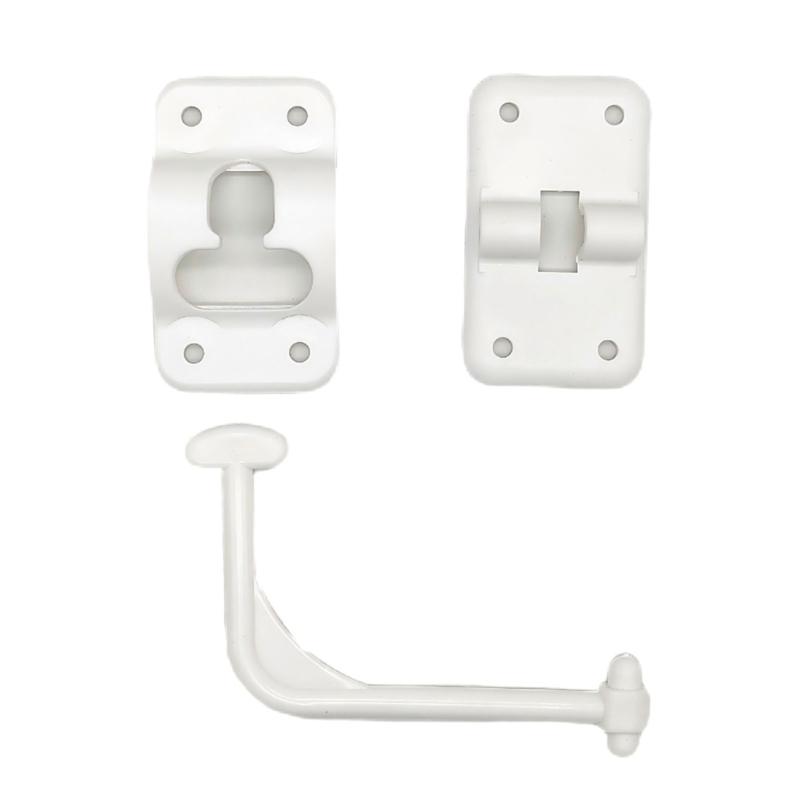 Travas de Entrada com Parafuso para RVs Suporte de Porta Tipo T Travas Gancho Retentor e Ferragens Travas de Porta de Entrada para Campistas