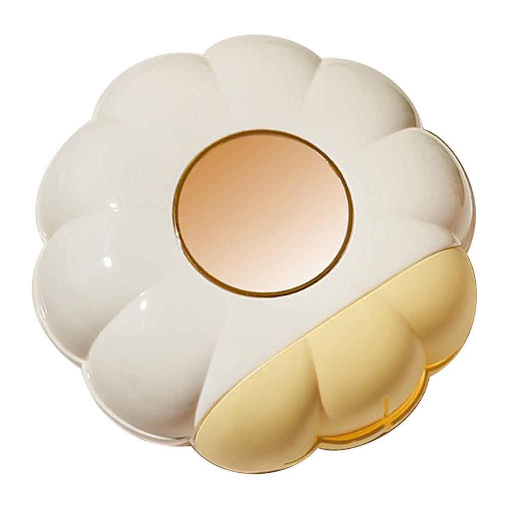 Fresh Keeping Bag Storage Box Creamy White Flower Shape Multifunctional Space Saving Plastic Wall