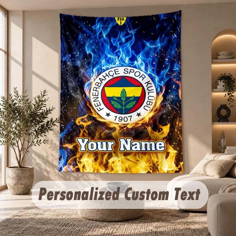 Tapestry Custom Name Text, Wall Hanging Tapestry Home Room DecorFenerbahçe FC