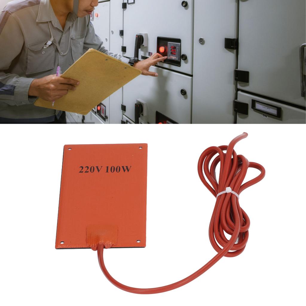 Silicone Rubber Heating Pad Heat Mat Heater 90x150mm AC 220V for Electric Cabinet