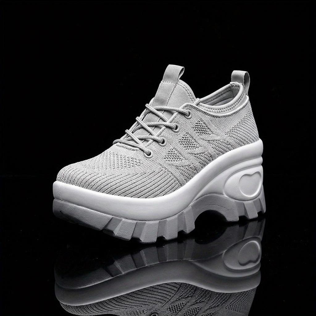 Women's Low-Top Slip-On Casual Platform Striped Sneakers