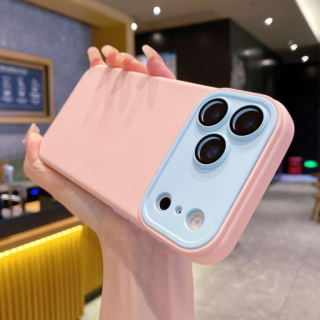 Dopamin-Farbblock-iPhone-17-Hülle mit Flüssigkeitsgefühl - Vollständige Abdeckung für Apple 16 Pro Max