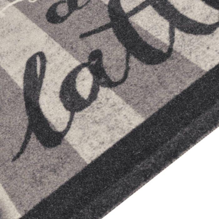 VidaXL Tapis de cuisine lavable impression café noir 60x180 cm velours 136556