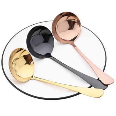 1 Adet Renkli Çorba Kaşığı Yaratıcı Ayna Paslanmaz Çelik Çorba Kaşığı Uzun Saplı Kalınlaşmak Kaşık Mutfak Bar Pişirme Araçları