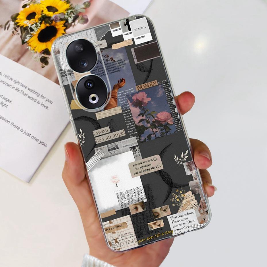 For Honor 90 / 90 Pro / 90 Lite Fashion Dragon Metal Style Pattern Silicone Case For Honor90 90Pro 90lite Soft TPU Phone Cases