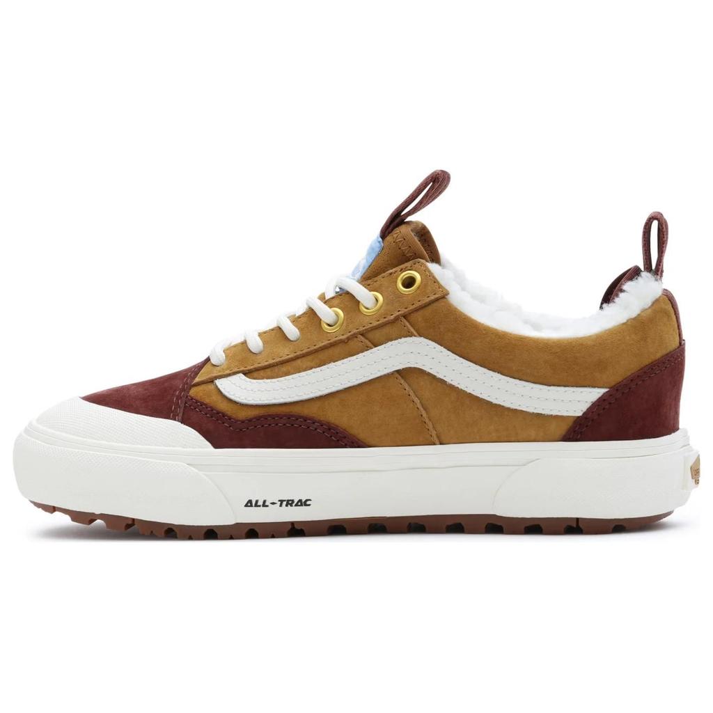 Vans Old Skool MTE-2 Round Toe Lace-Up Comfortable Low Top Skate Shoes Unisex Sneakers Red Brown VN0009QEBYA