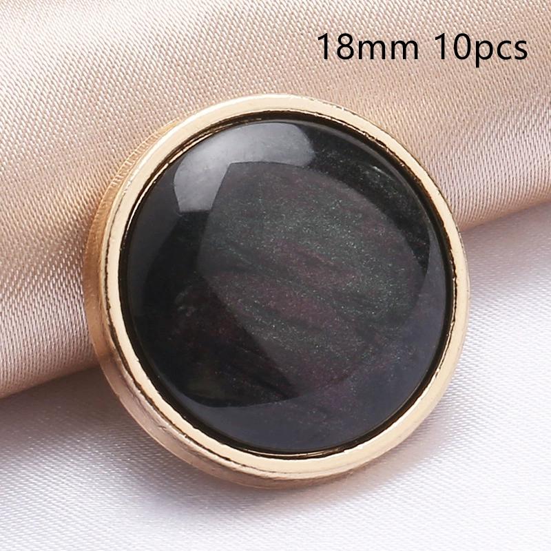 10Pcs 18/20/25Mm Flower Pearl Rhinestones Plastic Shank Buttons For Women Garment Jacket Sweater Handmade Sewing Accessories