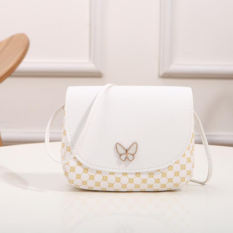 

New fashion printed plaid saddle bag women s fashion simple shoulder messenger bag one piece белый