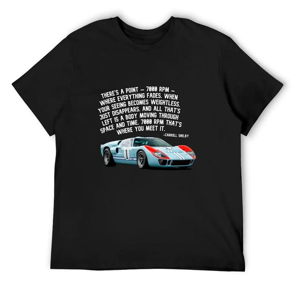 7000 U/min Carroll Shelby Zitat T-Shirt shirts Grafik-T-Shirt Tops Tees Oversized Grafik-T-Shirt T-Shirts Herren