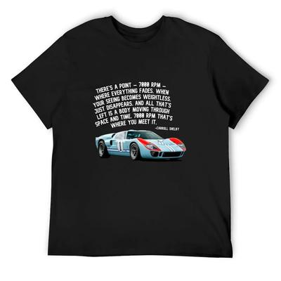7000 U/min Carroll Shelby Zitat T-Shirt shirts Grafik-T-Shirt Tops Tees Oversized Grafik-T-Shirt T-Shirts Herren