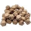 50pcs 14mm Natural Beech Unfinished Wood Spacer Hexagons Beads for DIY Crafts Home Decoration Jewelry Necklace Bracelet Making