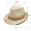 Solid Color Jazz Hat Woven Stripe Panama Cap New Sunshade Hat  Men Women