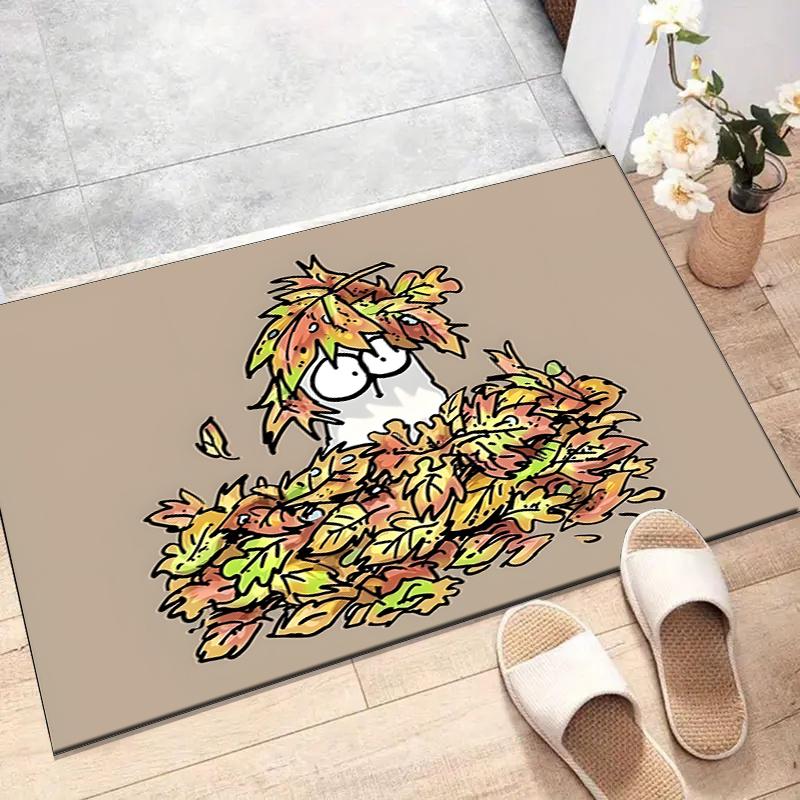 Simon's cat Polyester Carpet, Soft Indoor Mat for Office Chair, Living Room, Computer Desk - Decorative Home Office Rug Design