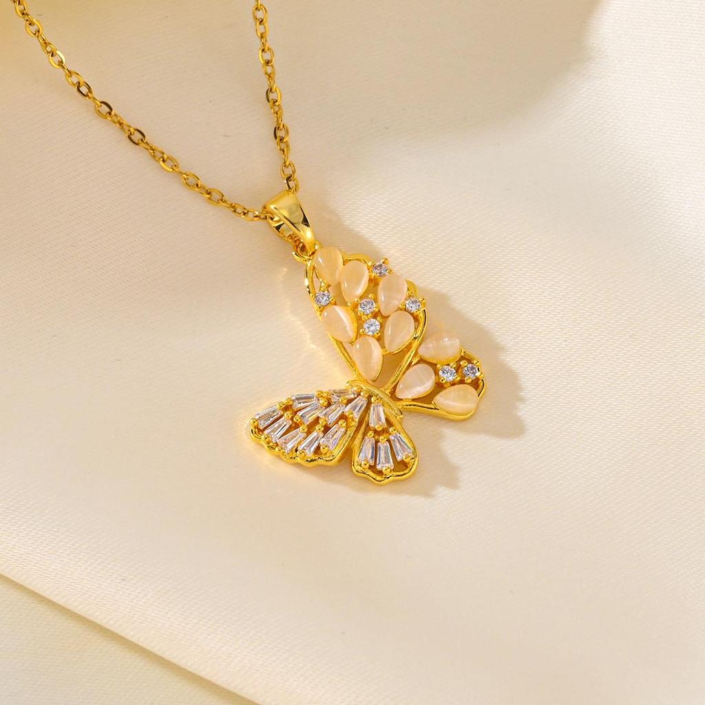 Korean Stainless Steel Butterfly Clavicle Chain: Fresh, Sweet, Light Luxury, Versatile Fashion Design