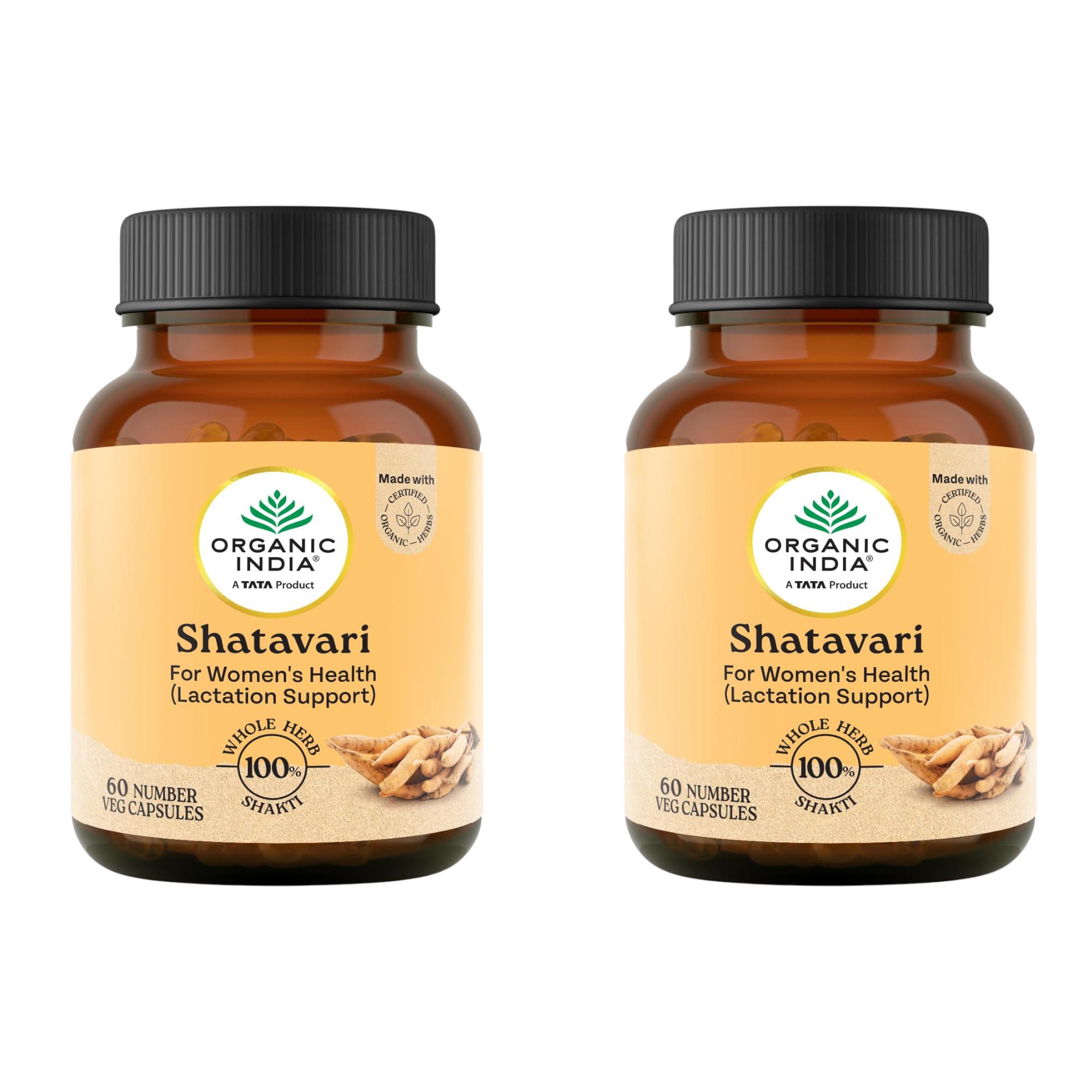 

Organic India Shatavari 60 Veg Capsules Pack of 2 Women Health Hormonal Balance Supplement