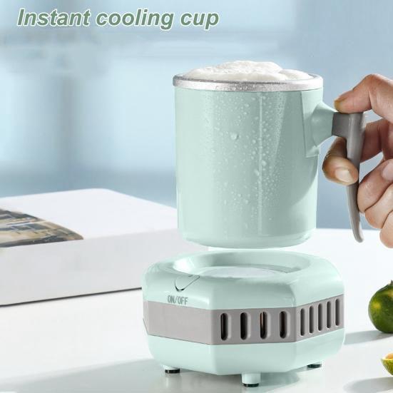 Schnellkühlbecher, einfache One-Touch-Bedienung, tragbarer elektrischer Mini-Getränke-Sofortkühler mit versenktem Stil für Bier, Saft, Kaffee