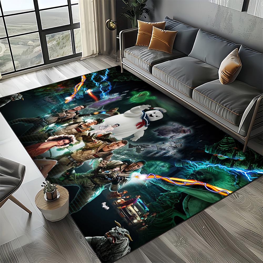 3D G-Ghostbusters 27 Style New Horror Movie Cartoon Carpet Rug for Living Room Bedroom Home Sofa Decoration,Non-slip Floor Mat