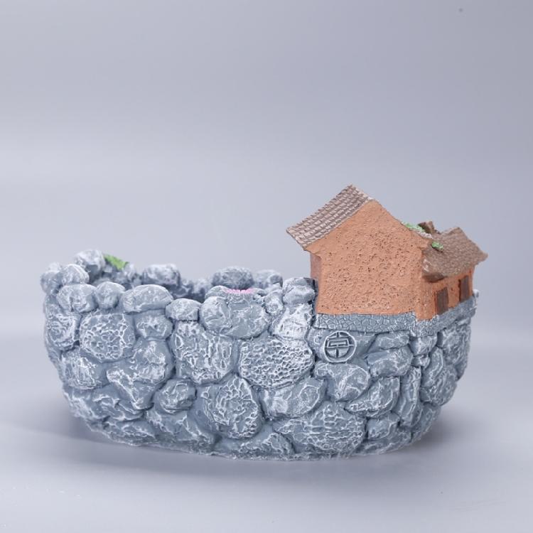 Garden Miniature Sweet House Cottage Flowerpot DIY Bonsai Pots for Succulents Plant Indoor Outdoor Tabletop Decoration