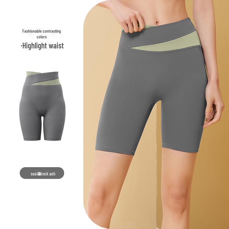 

Бесшовный телесный костюм для йоги с цветными блоками: Спортивный костюм для похудения с высокой талией и приподнятыми бедрами для женщин Large (L)