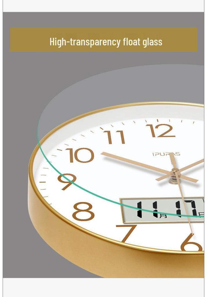 Ultra-quiet 6514 Silent Sweep Wall Clock for Living Room – Simple Quartz Design