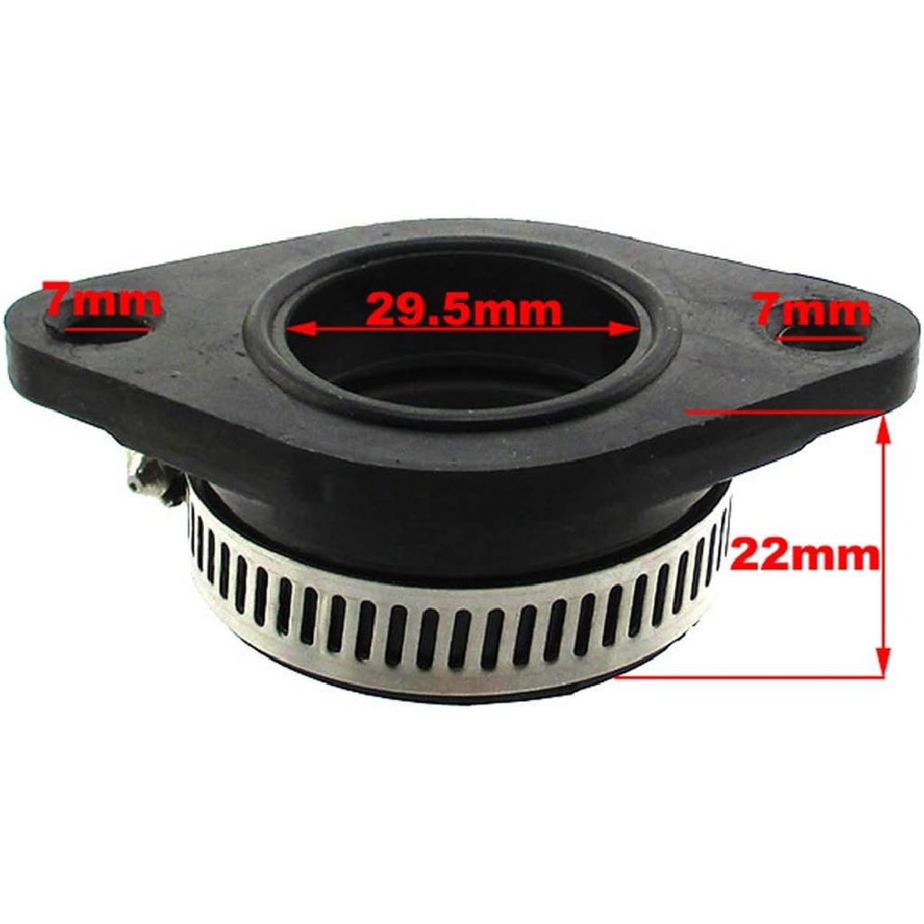TC-Motor 35mm Carb Rubber Flange Adapter Manifold Replaces M-VM28-200K For Mikuni 26mm 27mm 28mm Carburetor
