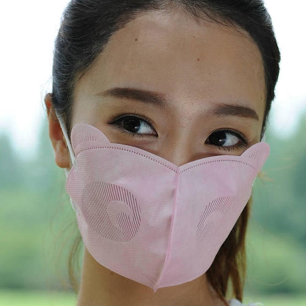 5Pcs Disposable Bear Shape Dust Haze Anti-Fog Earloop Mouth Face Mask Kids//Adult