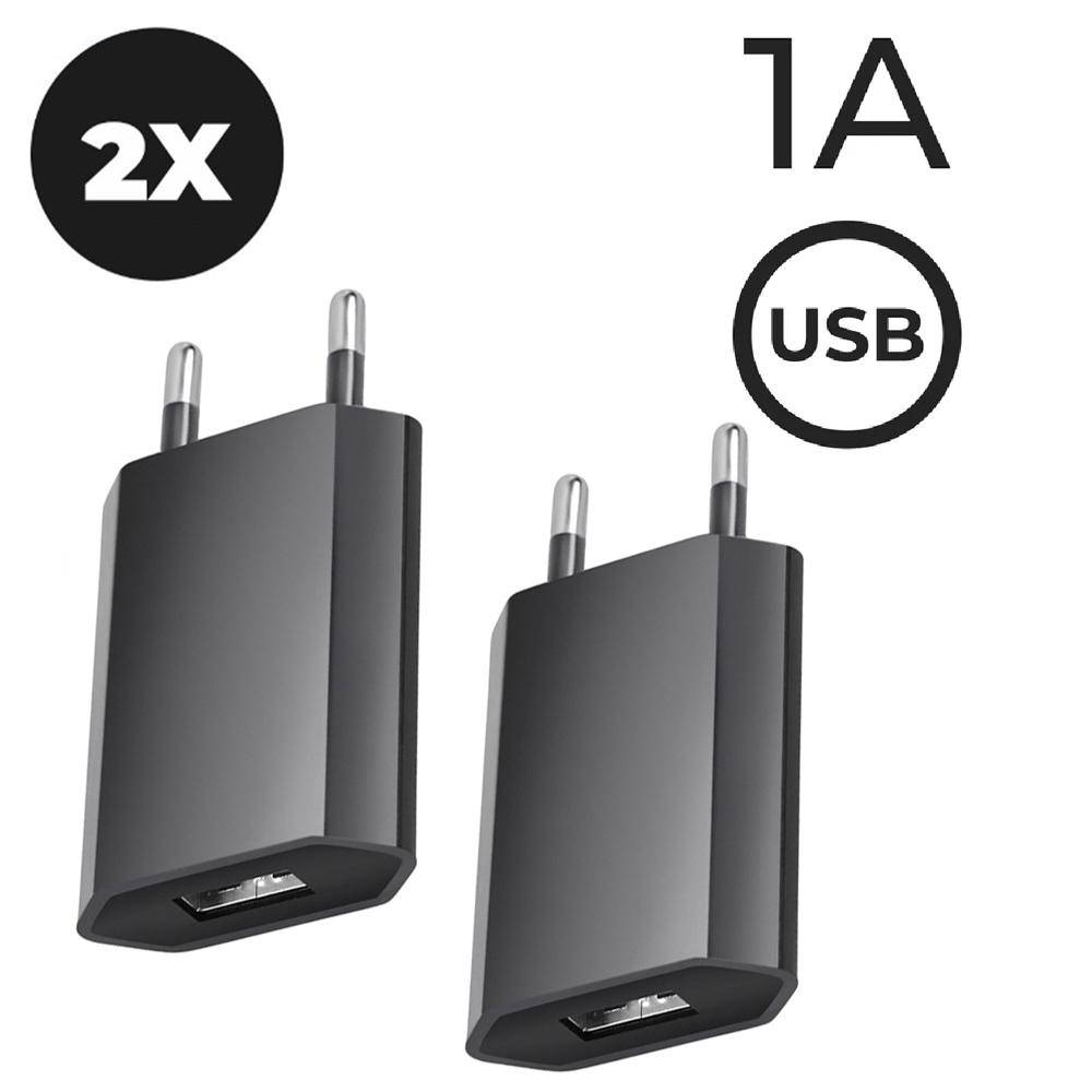 

2 шт. 5 В 1 А USB зарядное устройство для путешествий настенная зарядка головной телефон адаптер портативный EU вилка для мобильного телефона XS Max 2Pcs Black EU Plug