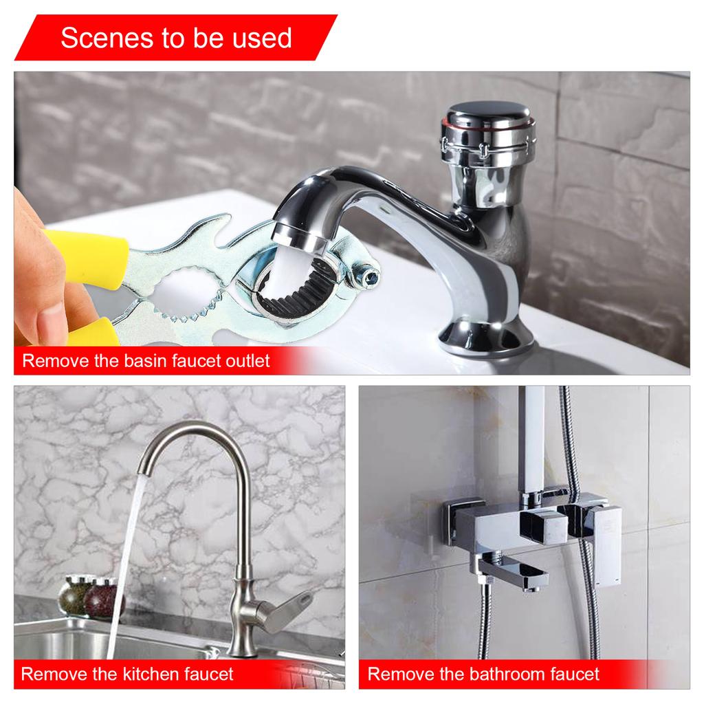 Faucet Bubbler Wrench for Bathroom Kitchen Sink Faucet Aerator Removal Wrench Repair Spanner Disassembly Cleaning Tool